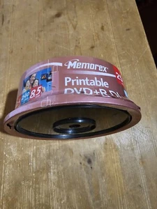 Memorex Mrx DVD+R DL Rohlinge Imprimable 8,5GB 2.4X 25 Paquet Boîte de Gâteau - Photo 1/2