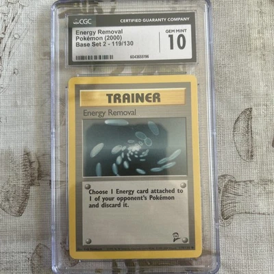 Energy Removal Pokemon Base 2 #119 (CGC 10) - Image 1 of 2