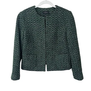 Talbots Tweed Blazer Jacket Women’s Size 8 Green - Picture 1 of 7