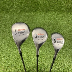 Wilson Ladies ProStaff Woods Set (Driver, 3W, 5W) ⛳️ Wilson Steel Shafts LH - Picture 1 of 17