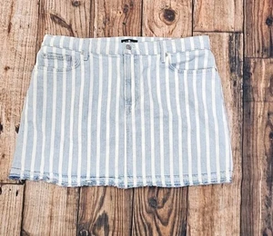 Falda vaquera a rayas blancas 7 For All Mankind para mujer talla 34  - Imagen 1 de 11