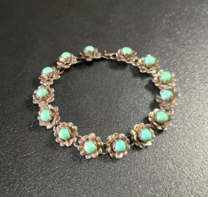 Vintage Mid Century Modernist Mexico Sterling Silber Armband - Bild 1 von 9