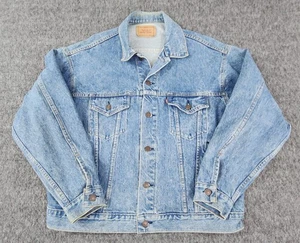 Vintage Levis 70507 Jacke Herren Large Trucker 80s USA Distressed Denim Stone Wash - Bild 1 von 22