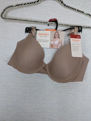 Warners Bra 36c #RA3561 Comfort T-Shirt Underwire Smoothing Front Adjustable NWT - Image 1 of 4