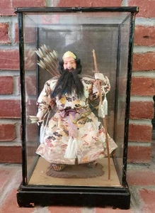 Antique Jimmu Tenno Japanese Emperor Samurai Doll / Figure - About 12" Tall - Picture 1 of 9