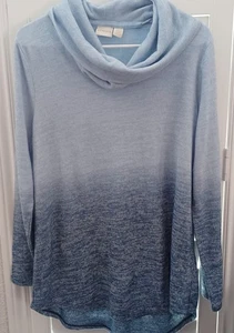 Suéter Chicos Mujer Talla 1 Capucha Cuello CoziSoft Manga Larga Azul Claro Pullover - Imagen 1 de 1