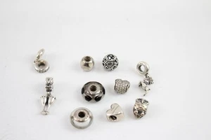 Pandora Sterling Silver Charms Reindeer Glass Heart Owl Stone Set x 10 (27g) - Picture 1 of 8