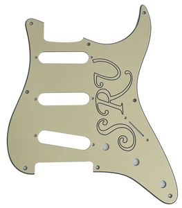 3-lagiges Gitarren-Schlagbrett für US 57' 8 Schrauben SRV Logo Strat, Vintage gelb - Bild 1 von 4