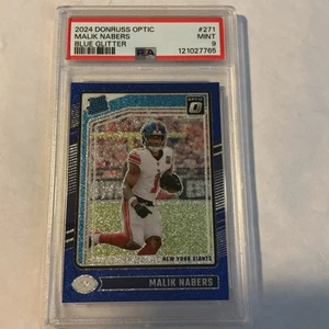 2024 Panini Donruss Optic - Clasificado Rookie Malik Nabers #271 Blue Glitter Prizm  - Imagen 1 de 2