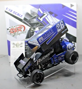 Joey Saldana Rudeen Racing 2018 1/18 R&R diecast Sprint Car autografiado - Imagen 1 de 2