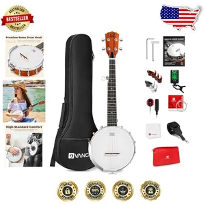 Compact 5-String Banjo Mahogany 26" Scale, Easy Play Beginner Kit, All Included - Picture 1 of 10