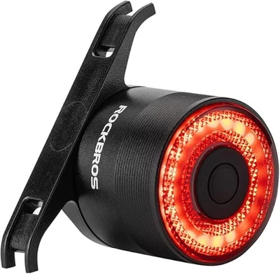 ROCKBROS Rear Light Warning Saddle Light Bike Smart Taillight Auto Brake Sensing - Image 1 of 4
