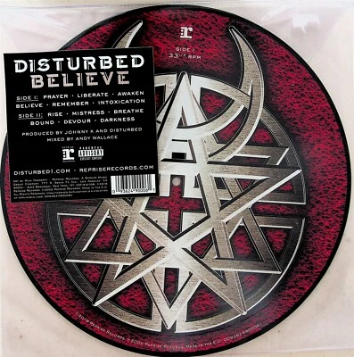 Disturbed ‎– Believe LP (NEW EU press 2019) Limited Edition PICTURE DISC VINYL  - Image 1 of 2