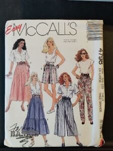 McCall's Sewing Pattern 4798 Size 20/22  🪡UC FF 🧵Skirts/Pants/Culottes/Shorts 