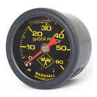 Marshall Moto Moto Miernik ciśnienia oleju motocyklowego 0-60 Psi Czarna obudowa Biała