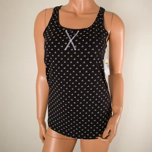 💖 CALVIN KLEIN Sleepwear Cami Top Black Logo Racerback Sleep Tank Sz S - Picture 1 of 6