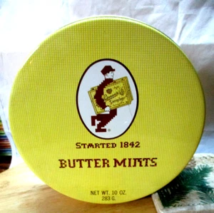 Dose Vintage Whitmans Butter Mints Sampler Pralinen Philadelphia gelb - Bild 1 von 2