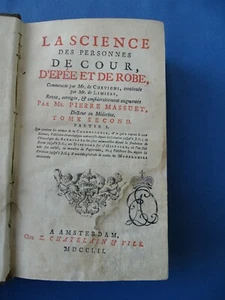 MASSUET-SCIENCE DES PERSONNES DECOUR..TOME II-PARTIE I-1752-CRONOLOGIA BATTAGLIE - Imagen 1 de 4