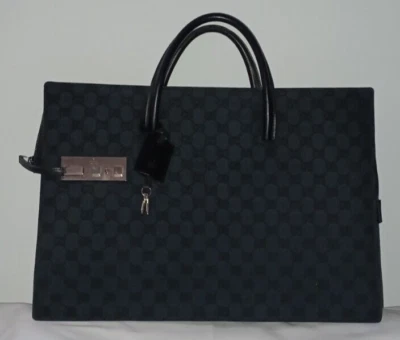AUTHENTIC GUCCI GG CANVAS COMPUTER BUSINESS WORK LARGE BRIEFCASE BAG PURSE - Image 1 of 4
