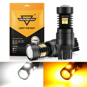 AUXBEAM 7440 7441 LED Back Up Reverse Light Bulbs Amber White Anti Hyper Flash - Picture 1 of 11