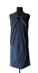 Kleid Marithe Francois Girbaud blau Stretch mit Schleife Gr. DE 38 - Bild 1 von 8