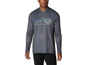 Columbia Men's Terminal Tackle PFG Hooks Hoodie City Gray/Cocoa Butter Gradient - Picture 1 of 3