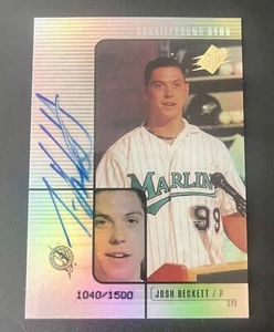 Spx Josh Beckett 2000 autógrafo novato #/1500 - Imagen 1 de 2
