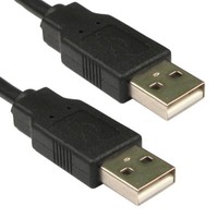 1m USB Cable A Male To A Male Plug Shielded High Speed 2.0 28awg Lead Black