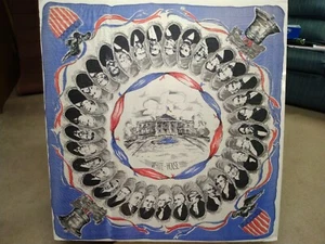 George Washington To Harry Truman Silk Bandana White House Presidents circa 1950 - Picture 1 of 10
