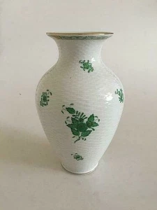 Herend Ungherese Cinese Bouquet Verde Vaso - Picture 1 of 6