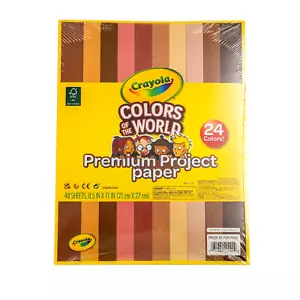 Papel de construcción Crayola en colores del mundo, 8,5""x 11"" 24 colores 48 páginas - Imagen 1 de 5