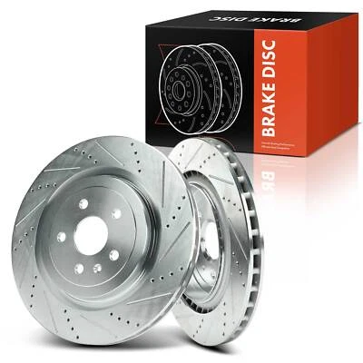 Rotor de freno trasero perforado 2 piezas para Cadillac CTS 6,2 L 3,6 L Chevy Camaro 6,2 L Foto 1 de 4