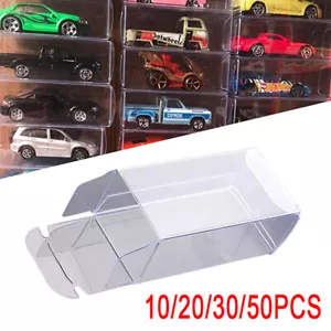 10/20/30X Espositore Trasparente Auto Giocattolo Plastica Portaoggetti Custodia Show - Foto 1 di 18