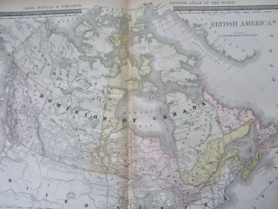 Dominion of Canada British North America Ontario Manitoba 1882 large map - Image 1 of 4