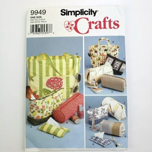 SIMPLICITY Sewing Pattern # 9949 Tote Bags Makeup Cosmetic Various Sizes New - Picture 1 of 7