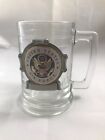 Dover Air Force Base Large Size 10 Oz Glass Stein Delaware With Plaque Beer Mug
