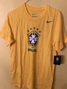 Nike CBF Brasil Soccer football shirt mens M slim shortsleeve crewneck yellow - Bild 1 von 8