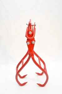 Heavy Duty SOLID STEEL 28" Quad Claw Timber Log Lifting Tongs Grappler Grabber … - Picture 1 of 4