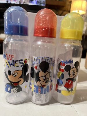 Disney (3 Pack) Mickey Mouse Baby Bottles 9 Oz Sealed Brand New - Image 1 of 4