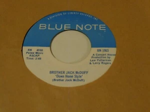 Jazz 45  Brother Jack McDuff  Down Home Style  on  Blue Note - Picture 1 of 2