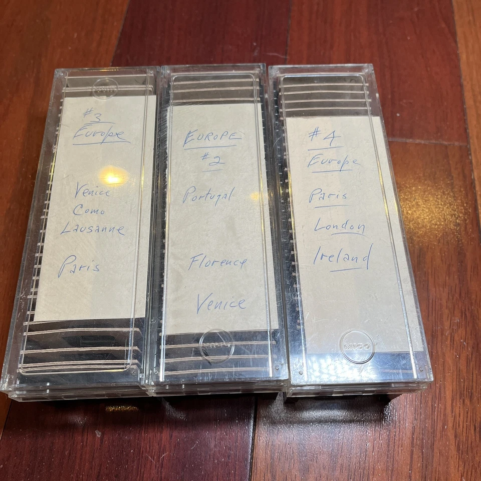 Lote 90 Diapositivas 35mm Años 50 Catalogadas Vacaciones Europeas - Celebridad Política Foto 1 de 4