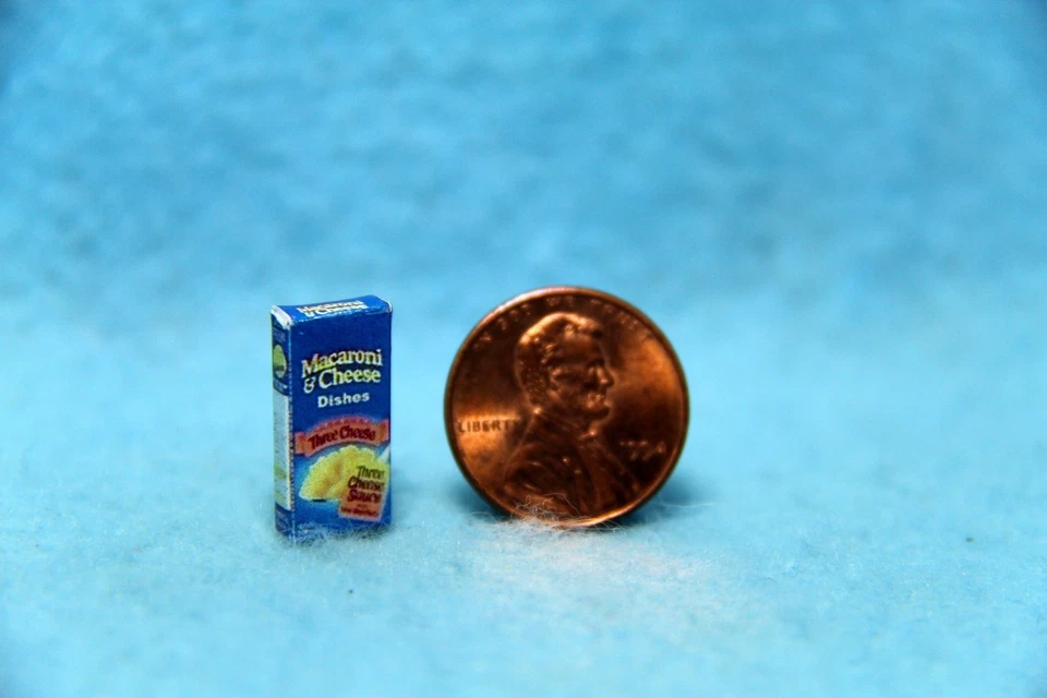 Caja réplica miniatura casa de muñecas de macarrones y queso HR54250 Foto 1 de 1