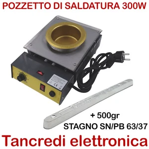 SOLDER POT 300 WATT POZZETTO PER SALDATURA STAGNO PIOMBO RAME 500GR STAGNO 97/3 - Picture 1 of 1