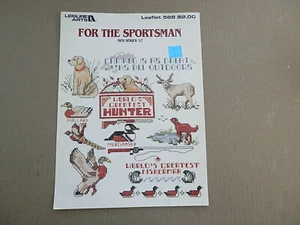 For The Sportsman Cross Stitch Patterns Leisure Arts #568 Pattern Booklet - Picture 1 of 3