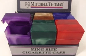 Mitchell Thomas Kunststoff King Size Zigarettenetuis - 4 verschiedene Farben - Bild 1 von 1