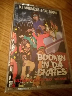 DJ MADNESS & DR BOOM Boomin In Da Crates SEALED Rap Tape Miami Bass G-Funk 1996 - Image 1 of 4