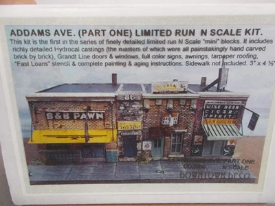 DOWNTOWN DECO-ADDAMS AVE. (PART ONE)-BUILDING KIT-NOT SEALED-N- SCALE - Image 1 of 4