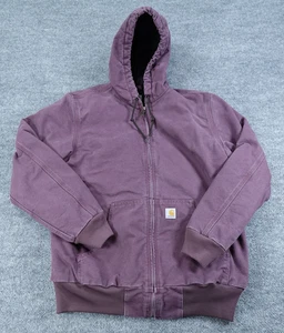 Carhartt Jacke Damen Medium Lila Full Zip Kapuze Stepp gefüttert Workwear WJ130 - Bild 1 von 16
