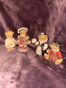 Cherished Teddies/King Henry-Elizabeth-Gloria-Bertie/ Good Condition-4PC Lot/ - Picture 1 of 11