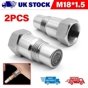 2X Oxygen O2 Lambda Sensor Catalytic Converter Check Fix CEL Spacer Adapter Plug - Picture 1 of 11